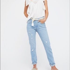 Levi’s 501 skinny white oak cone denim 29x28 NWT